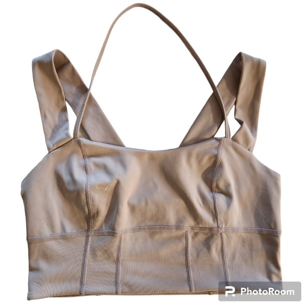 FP Movement by Free People Taupe Stretch Sports Bra